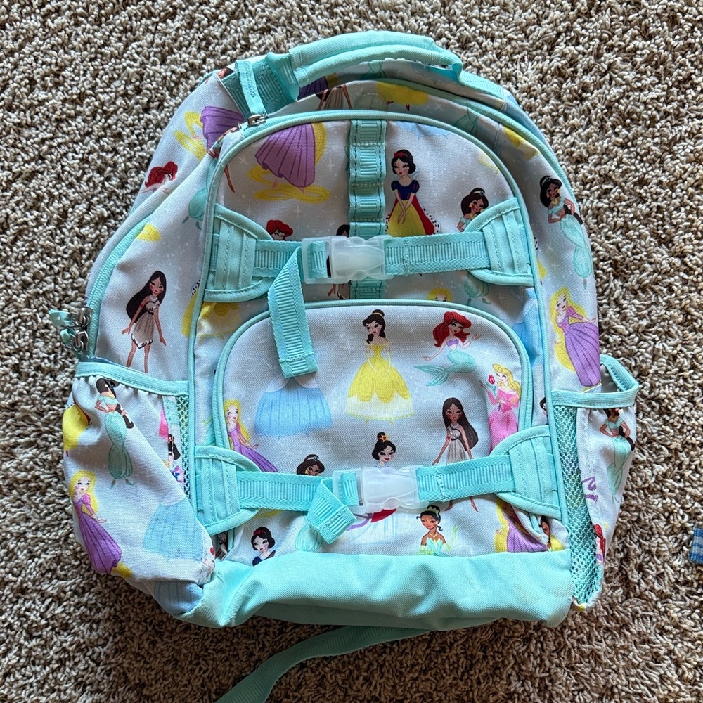 Pottery Barn Kids Princess Backpack - Light Blue and Multicolor